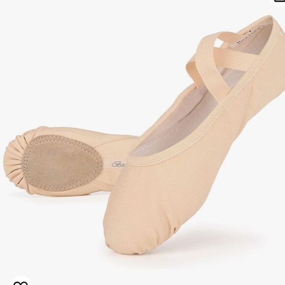 Bezioner Ballet Slippers Canvas Ballet Dance Shoes in Pink Black Split S… - Picture 2 of 9